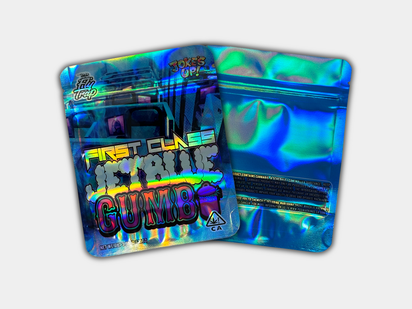 First Class Jet Blue Gumbo Mylar Bag 3.5 Grams