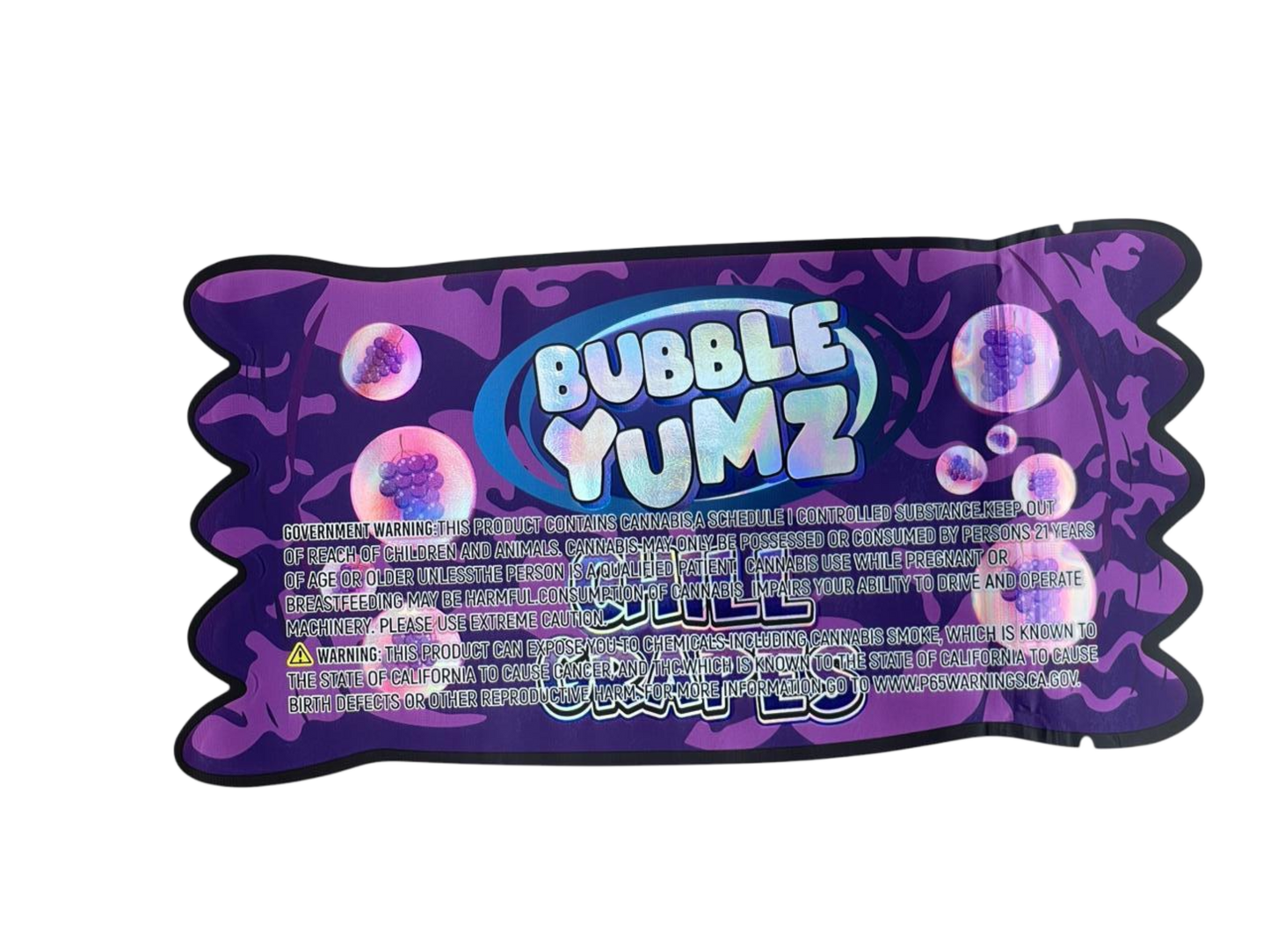Bubble Yumz 3.5G Mylar Bag – Chill Grapes Edition
