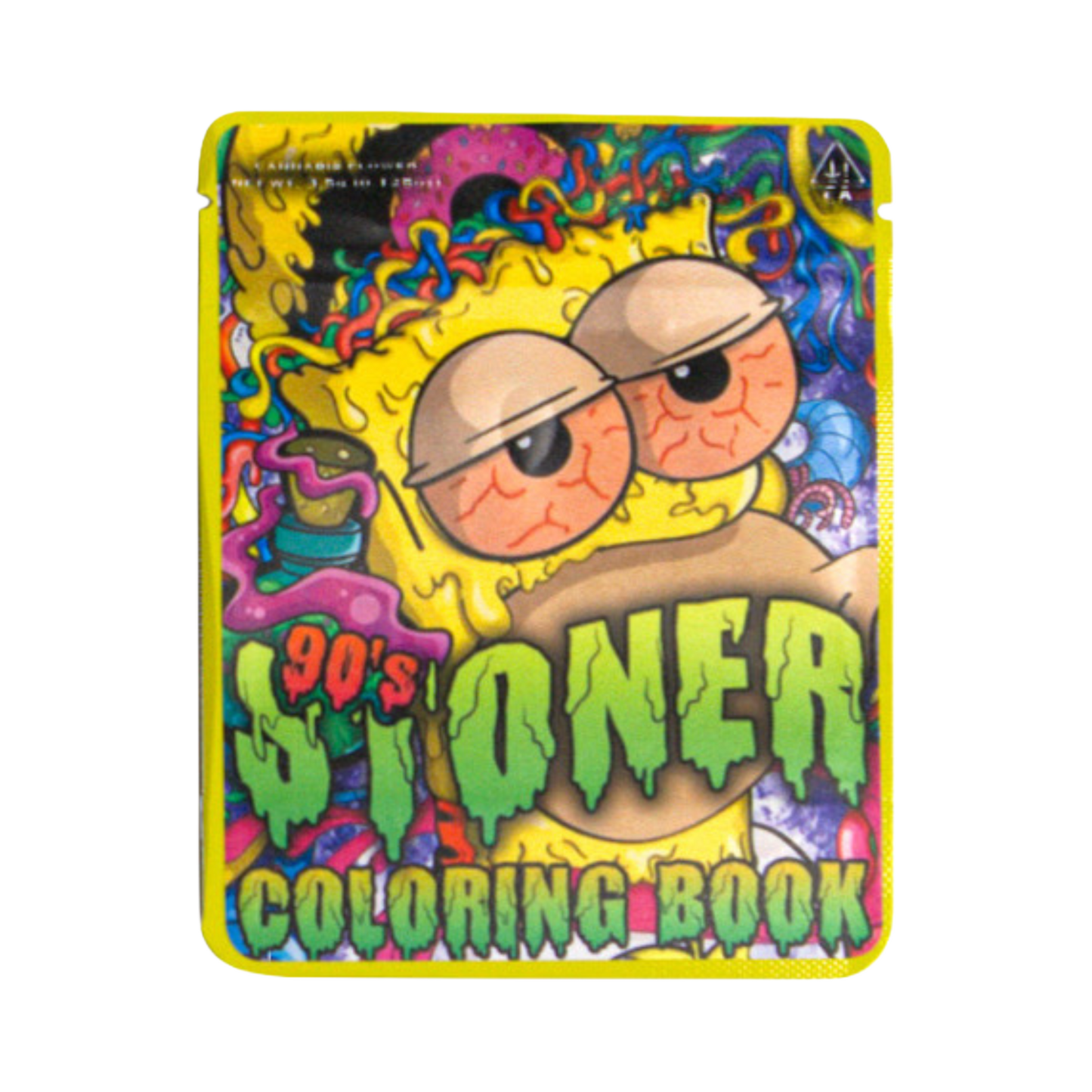 90s Cartoon Coloring Book Sticker Mylar Bag 3.5G | Smell Proof