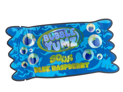 Bubble Yumz 3.5G Mylar Bag – Sour Blue Raspberry Edition