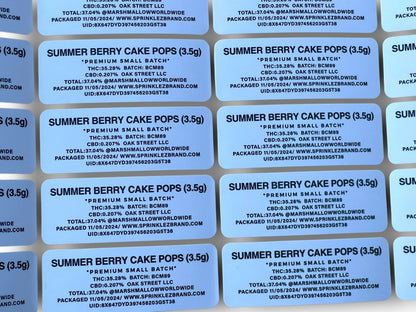 Summer Berry Cake Pops Sprinkles Mylar Bag 3.5 Grams