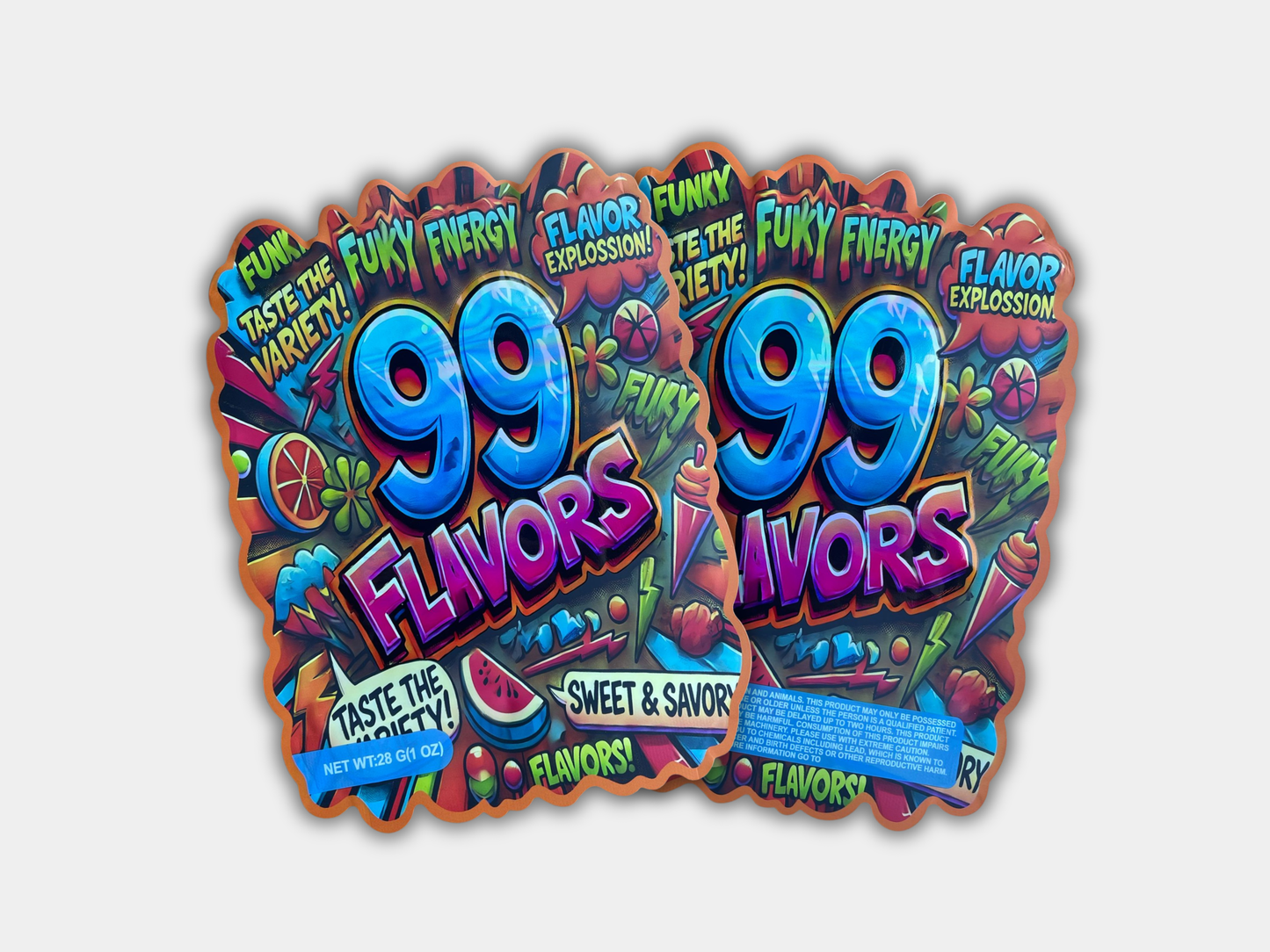 99 Flavors 28G (1oz) Mylar Bag