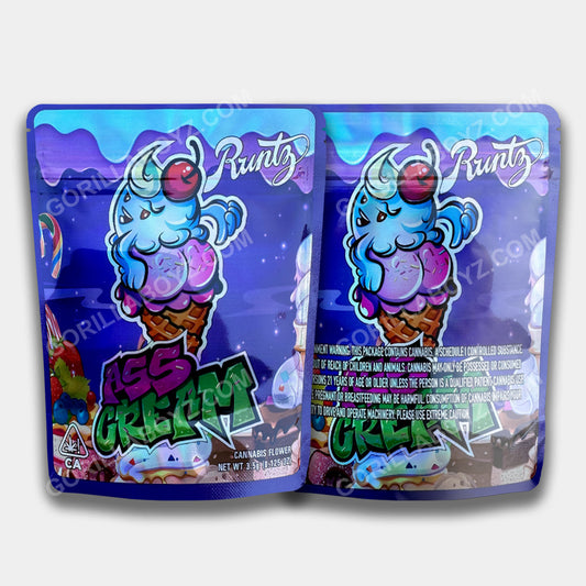 Ass Cream Runtz mylar bags 3.5 grams