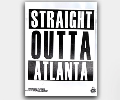 GB Custom Sticker Printed Straight Outta Design Mylar Bag 3.5 Grams ( One Sided Print)