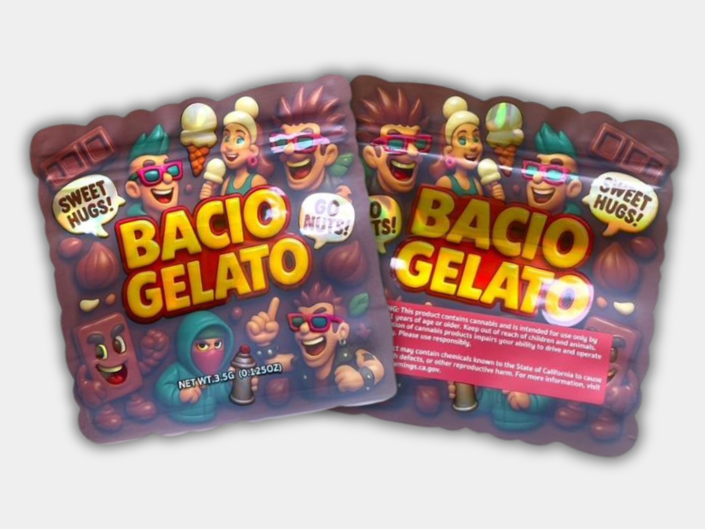 Bacio Gelato 3.5G Mylar Bag