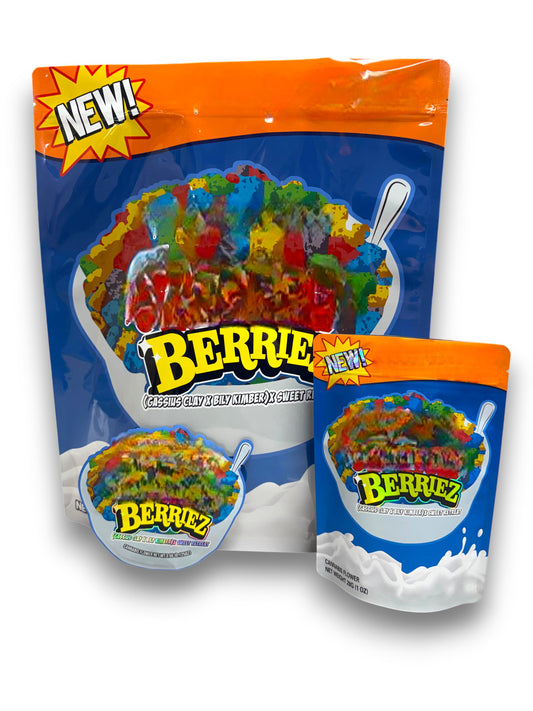 Berriez Combo Pack Mylar Bag Set – 32 (3.5g), 16 (1oz), 1 (1lb)