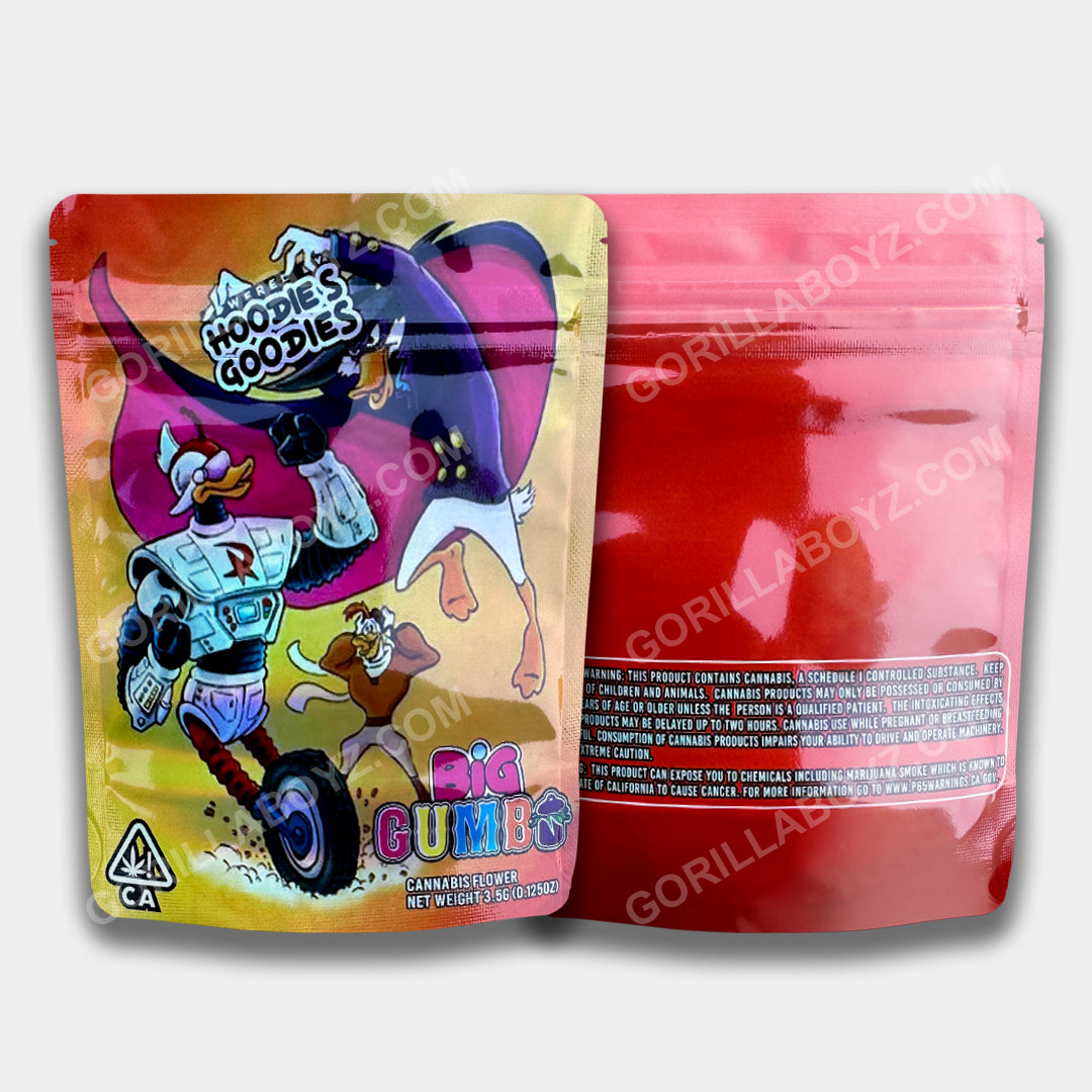 Big Gumbo Hoodies Goodies mylar bags 3.5 grams
