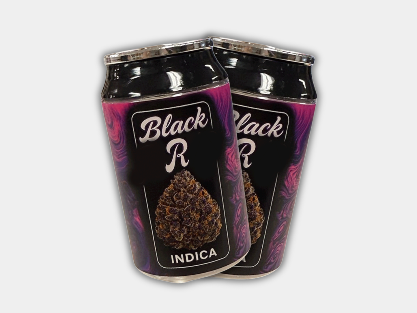 Black R Indica Soda Can
