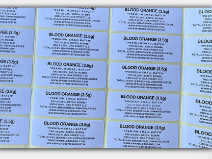 Blood Orange Marshmallow Sprinklez 3.5G Mylar Bag (Label & Authenticity Stickers Included)