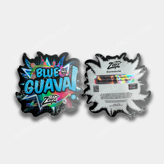 The high-quality Blue Guava Mylar bag made for 3.5 grams. Designed to lock in freshness & potency, it offers a secure & stylish way to store your contents.