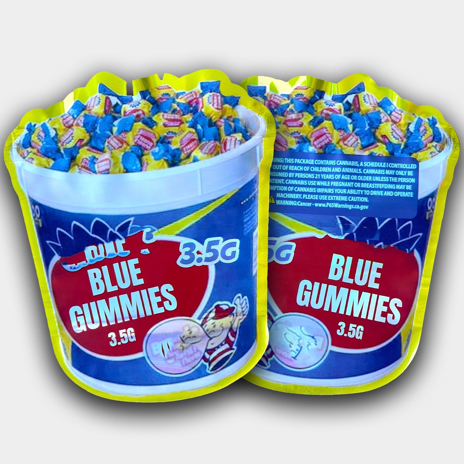 Blue Gummies Mylar Bag 3.5G