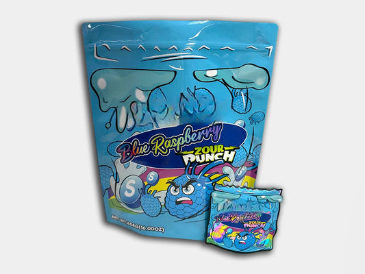 Blue Raspberry Zour Punch Combo Mylar Bag Set (1 lb + 128 3.5g)