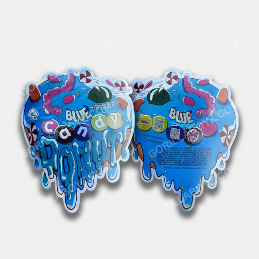 Blue Candy Donut mylar bag 3.5 grams