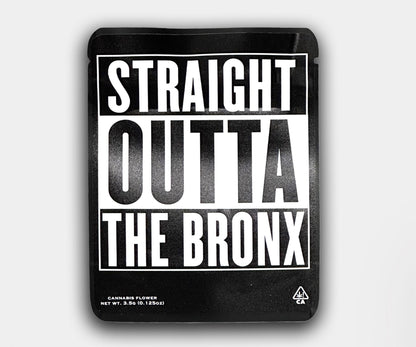 GB Custom Sticker Printed Straight Outta Design Mylar Bag 3.5 Grams ( One Sided Print)