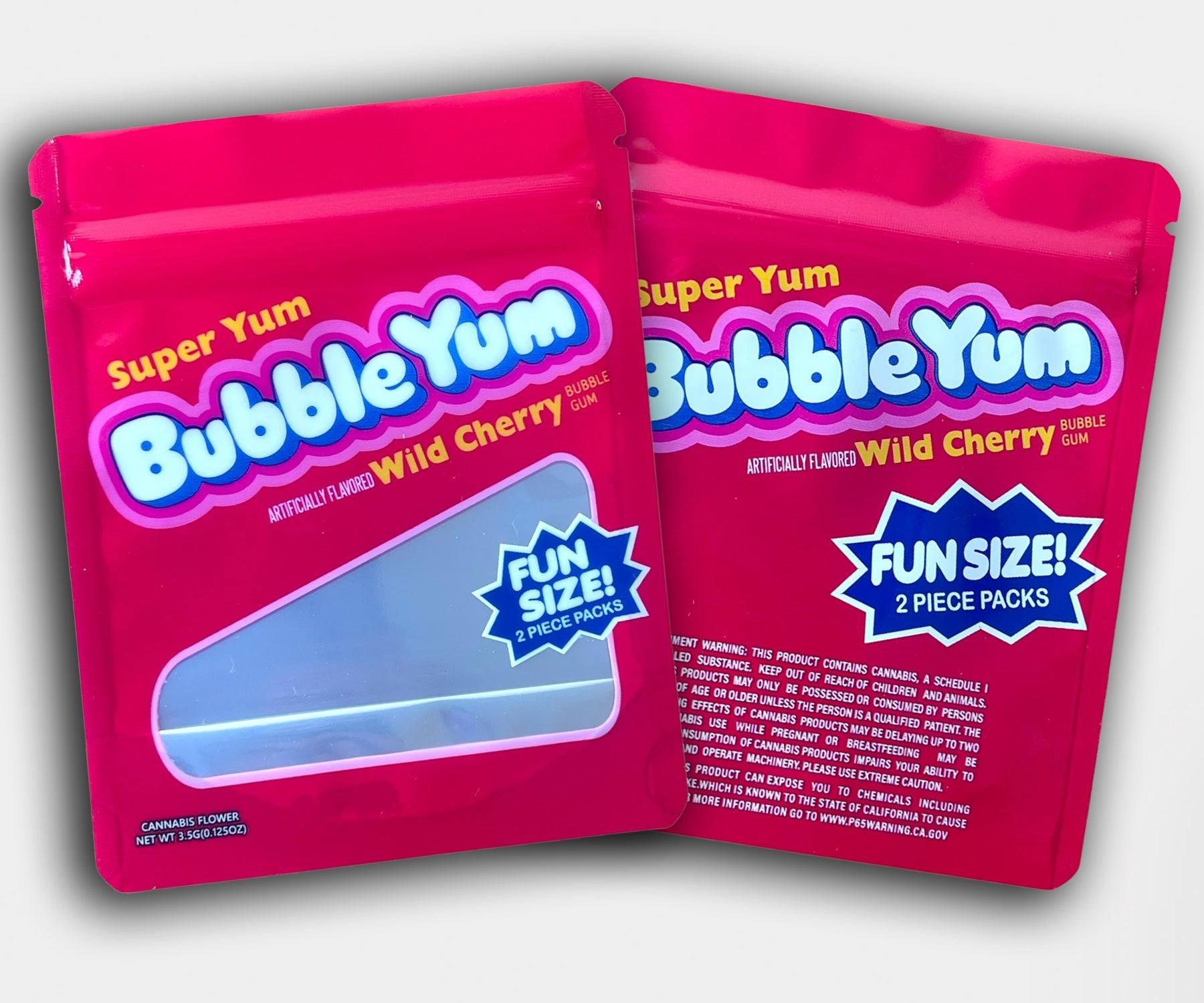 Bubble Yum Wild Cherry Mylar Bag 3.5G 