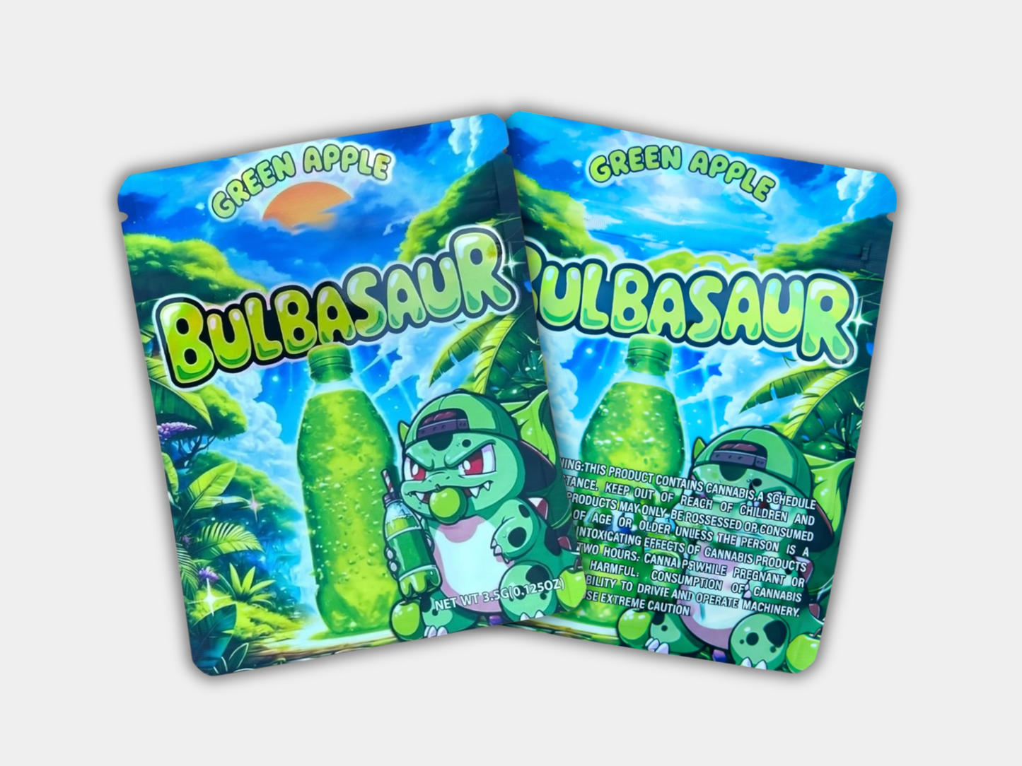 Bulbasaur Green Apple 3.5g Mylar Bag
