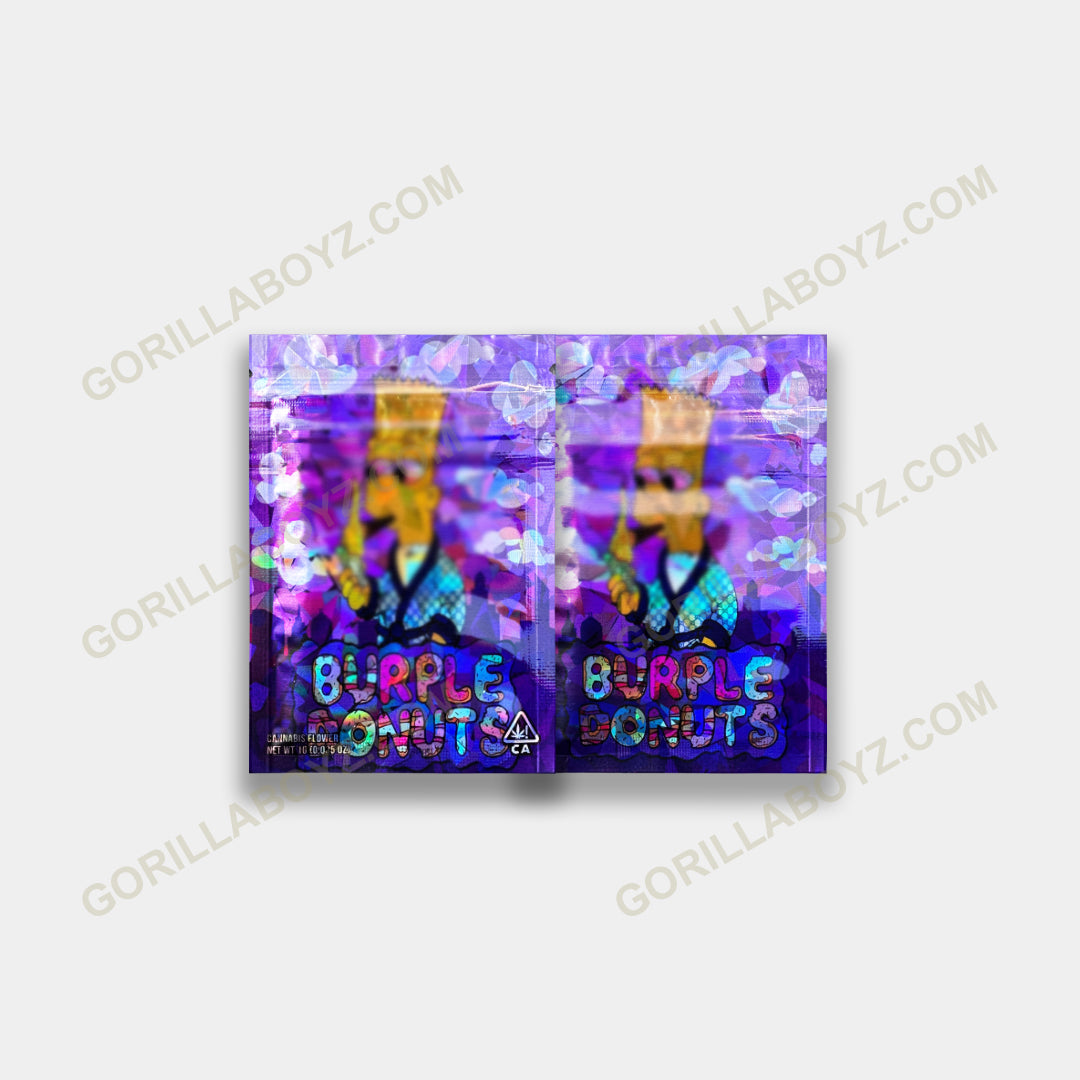 Burple Donuts mylar bags 1 gram