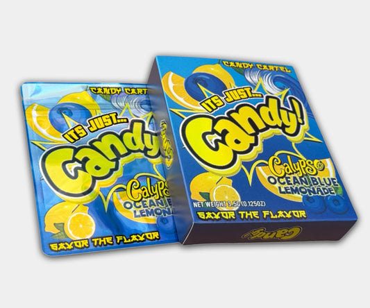Calypso Ocean Blue Lemonade Holographic 3.5g Mylar Bag with BOX 