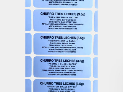 Churro Tres Leches Sprinklez Mylar Bag 4 Grams (Label & Authenticity Stickers Included)