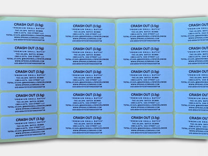Crash Out 3.5G Torch World Mylar Bag (Label & Authenticity Stickers Included)