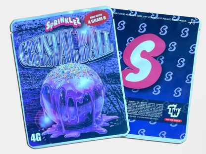 Crystal Ball Sprinklez Mylar Bag 4 Grams (Label & Authenticity Stickers Included)