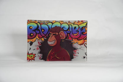 Bad Monkey | Shatter Resistant Glass Rolling Tray 8.6" x 5.9"