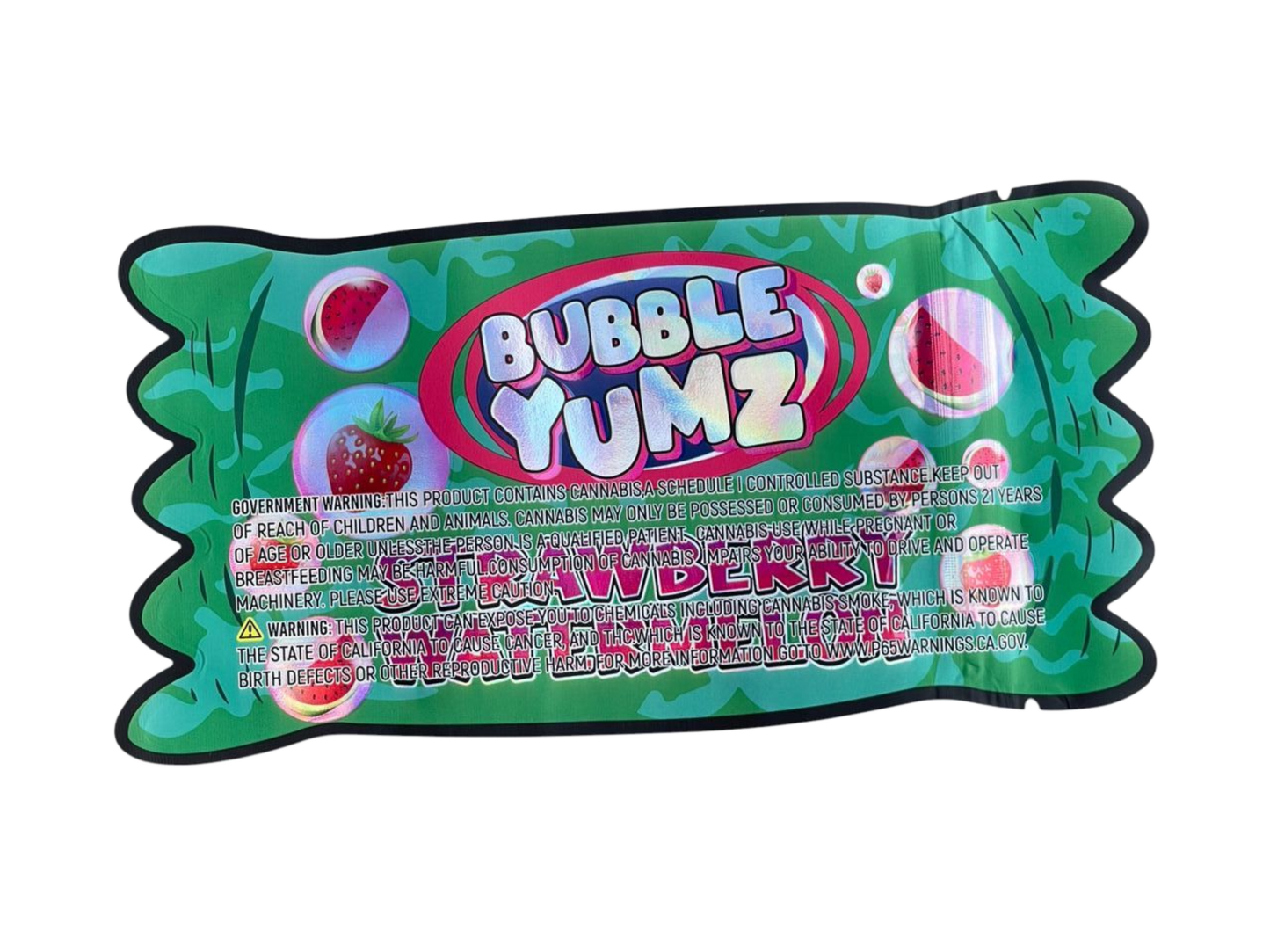 Bubble Yumz 3.5G Mylar Bag – Strawberry Watermelon Edition