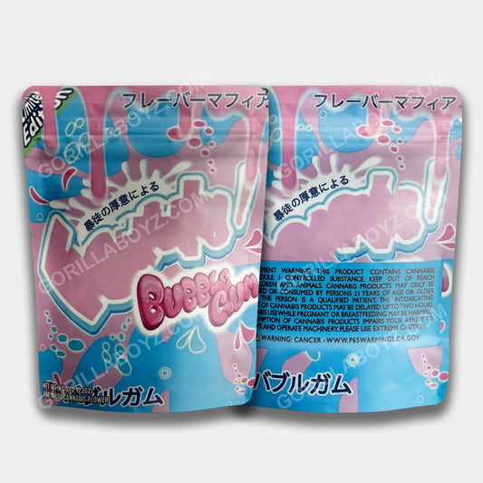 A high-quality Fannttaa Bubblegum Mylar bag designed for 3.5 grams. This smell-proof bag locks in freshness and potency while showing a bubblegum-inspired design for secure storage.