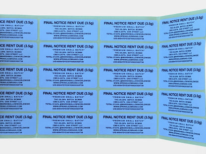 Final Notice 3.5G Torch World Mylar Bag (Label & Authenticity Stickers Included)