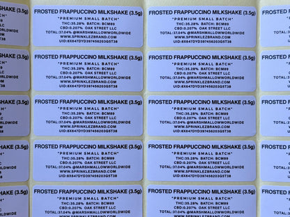 Frosted Frappuccino Milkshake Sprinkelz 3.5G Mylar Bag (Label & Authenticity Stickers Included)