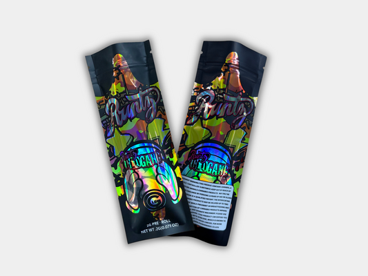 Glow Gang 2 Grams Holographic Empty Pre Roll Packaging