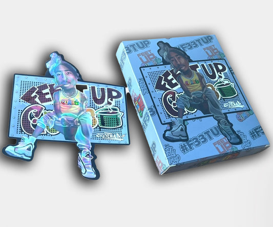 Gumbo Feet Up Holographic 3.5g Mylar Bag with BOX 