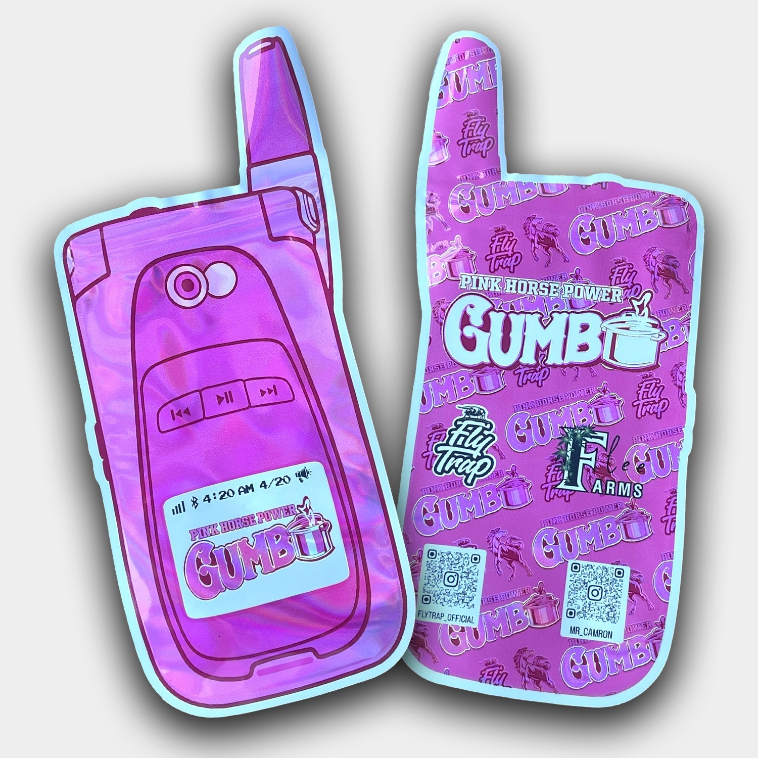 Gumbo Pink Horse Power Mylar Bag 3.5G 