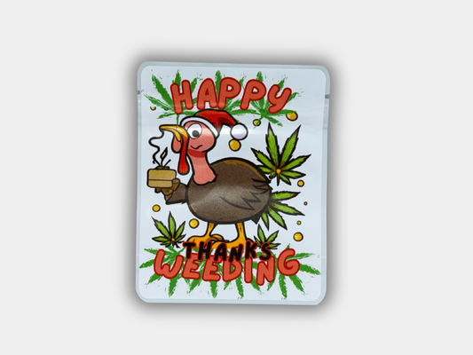 Happy ThanksWeeding White 3.5G Mylar Bag