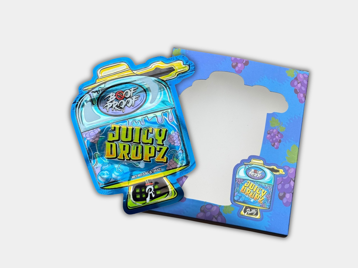 Juicy Dropz Mylar Bag + Matching Box (3.5G)