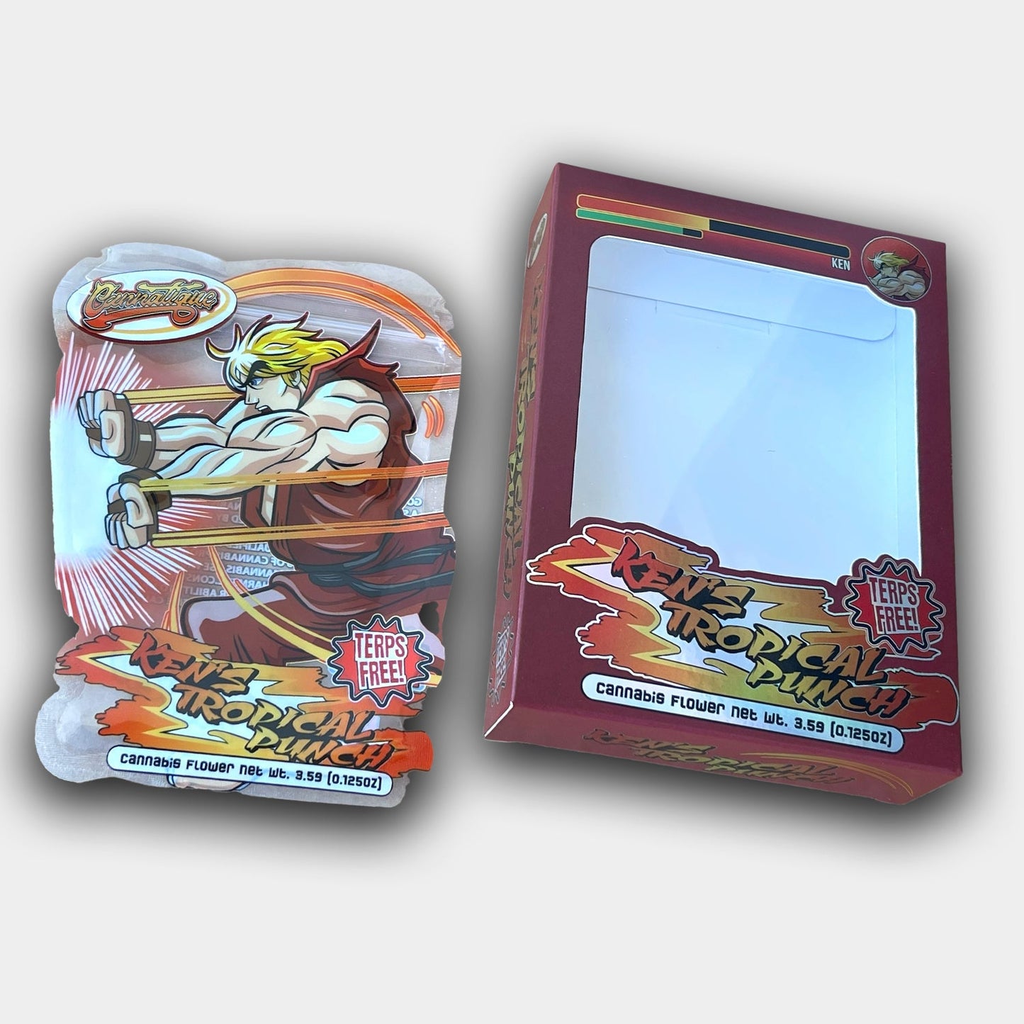 Kens Tropical Punch Holographic 3.5g Mylar Bag with BOX 