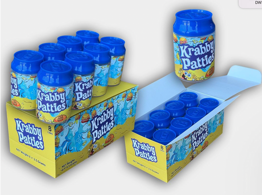 Krabby Patties Soda Cans – Master Box (8 Cans)