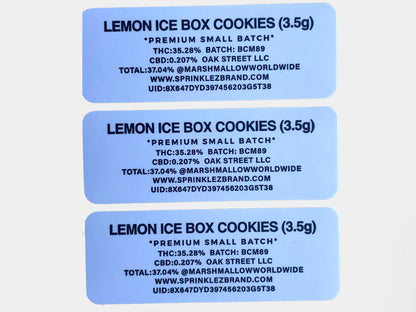 Lemon Ice Box Cookies Sprinklez Mylar Bag 3.5 Grams (Label & Authenticity Stickers Included)
