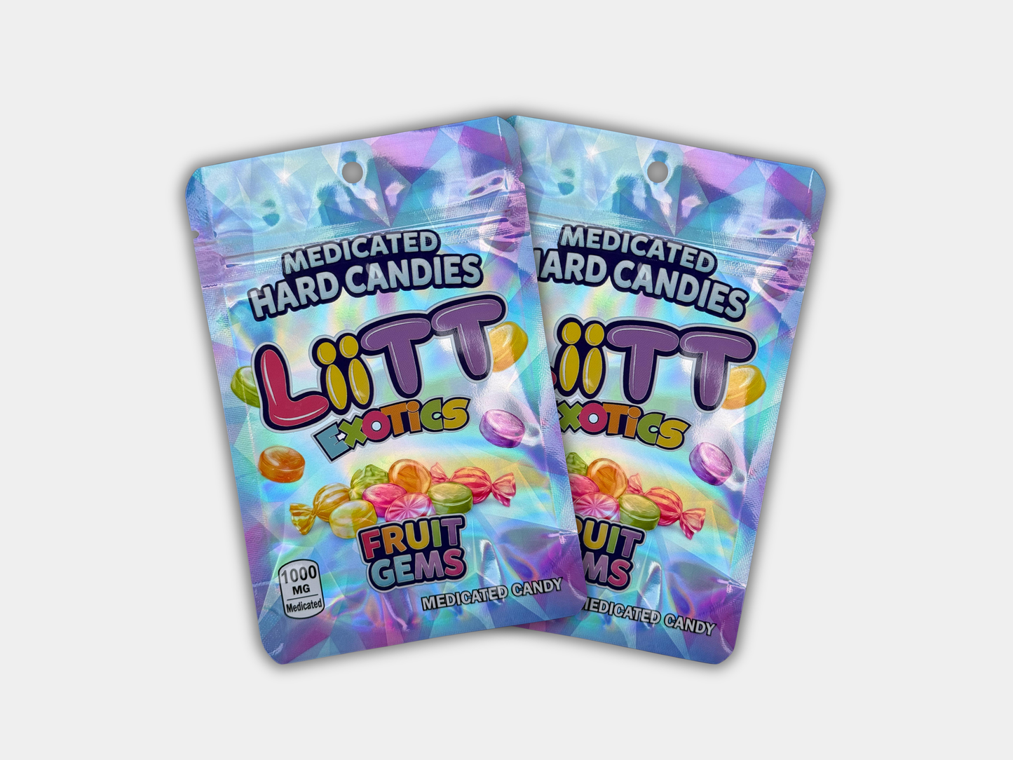 Liit Exotics Fruit Gems EMPTY Mylar Bag 1000 MG