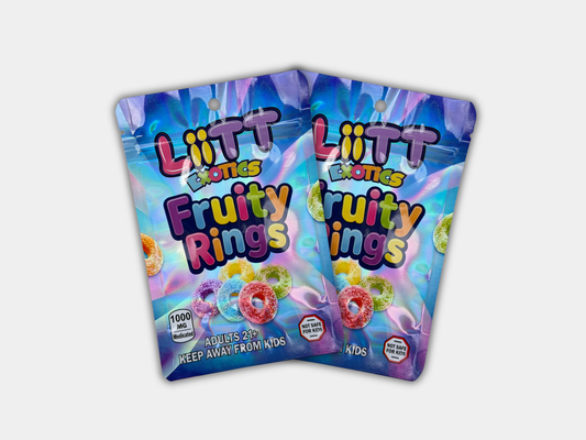 Liit Exotics Fruity Rings EMPTY Mylar Bag 1000 MG