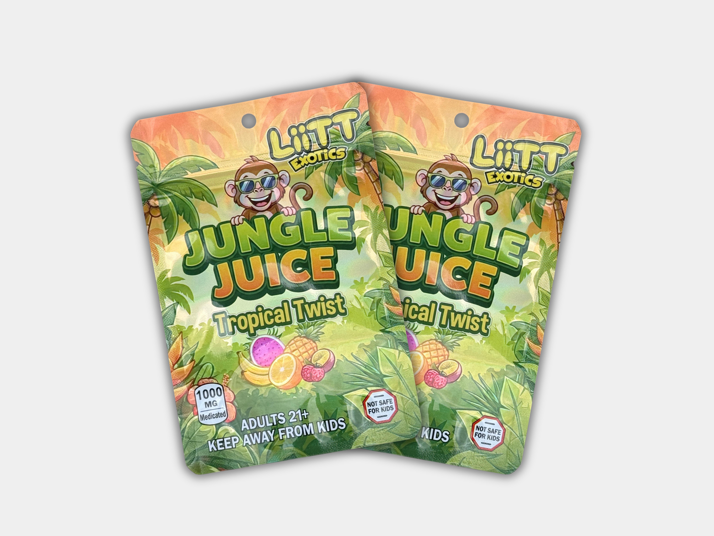 Liit Exotics Jungle Juice Tropical Twist EMPTY Mylar Bag 1000 MG