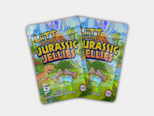 Liit Exotics Jurassic Jellies EMPTY Mylar Bag 1000 MG