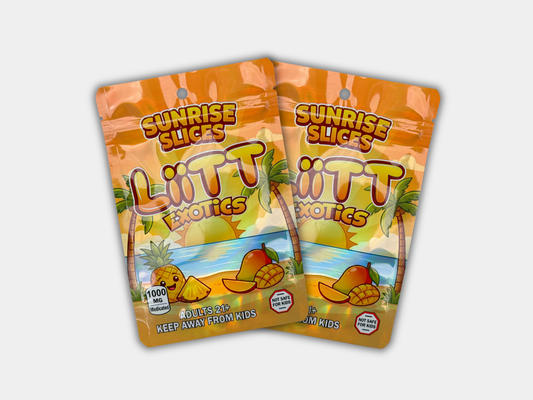 Liit Exotics Sunrise Slices EMPTY Mylar Bag 1000 MG