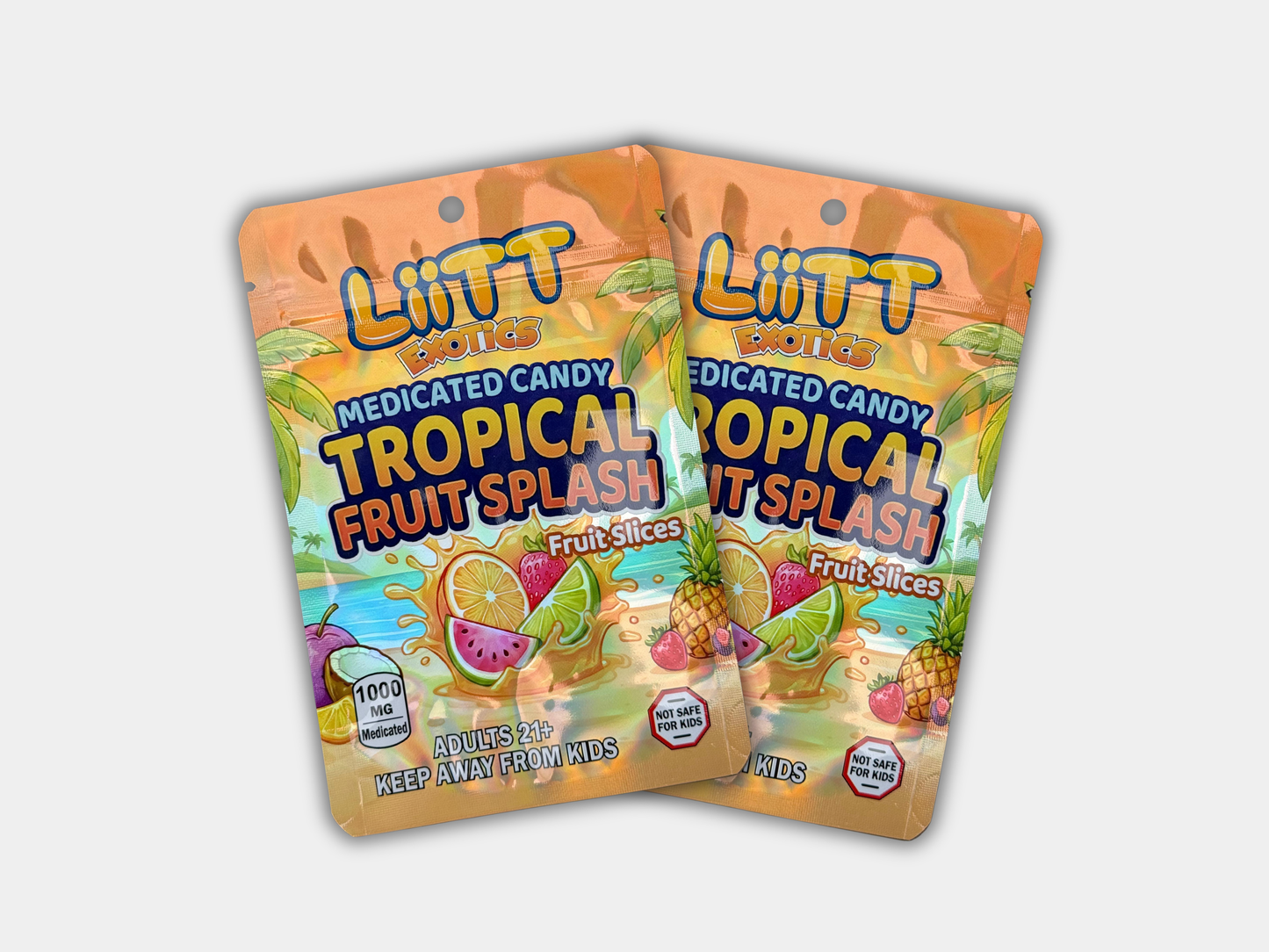 Liit Exotics Tropical Fruit Splash EMPTY Mylar Bag 1000 MG