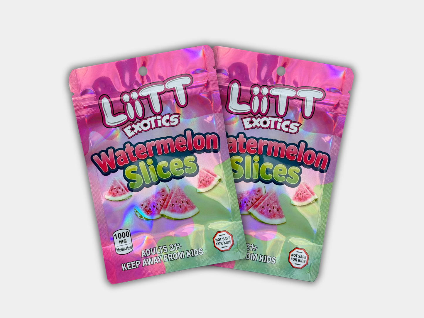 Liit Exotics Watermelon Slices EMPTY Mylar Bag 1000 MG