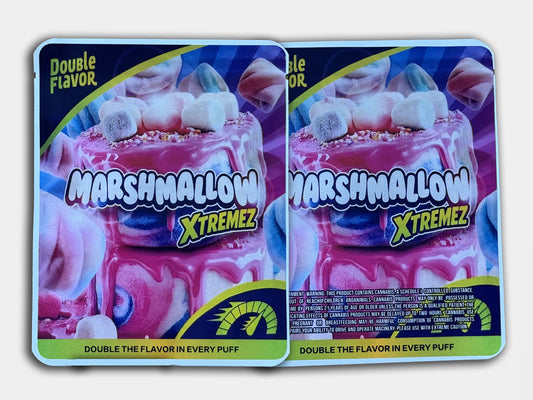 Marshmallow Xtremz Sticker bag 3.5g Mylar Bag