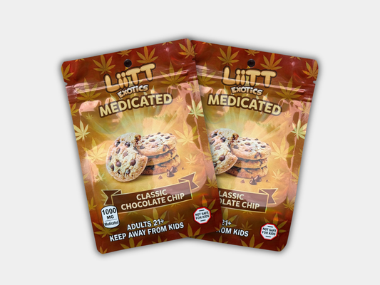Liit Exotics Classic Chocolate Chip EMPTY Mylar Bag 1000 MG