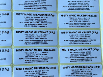 Misty Magic Milkshake Sprinkelz 3.5G Mylar Bag (Label & Authenticity Stickers Included)