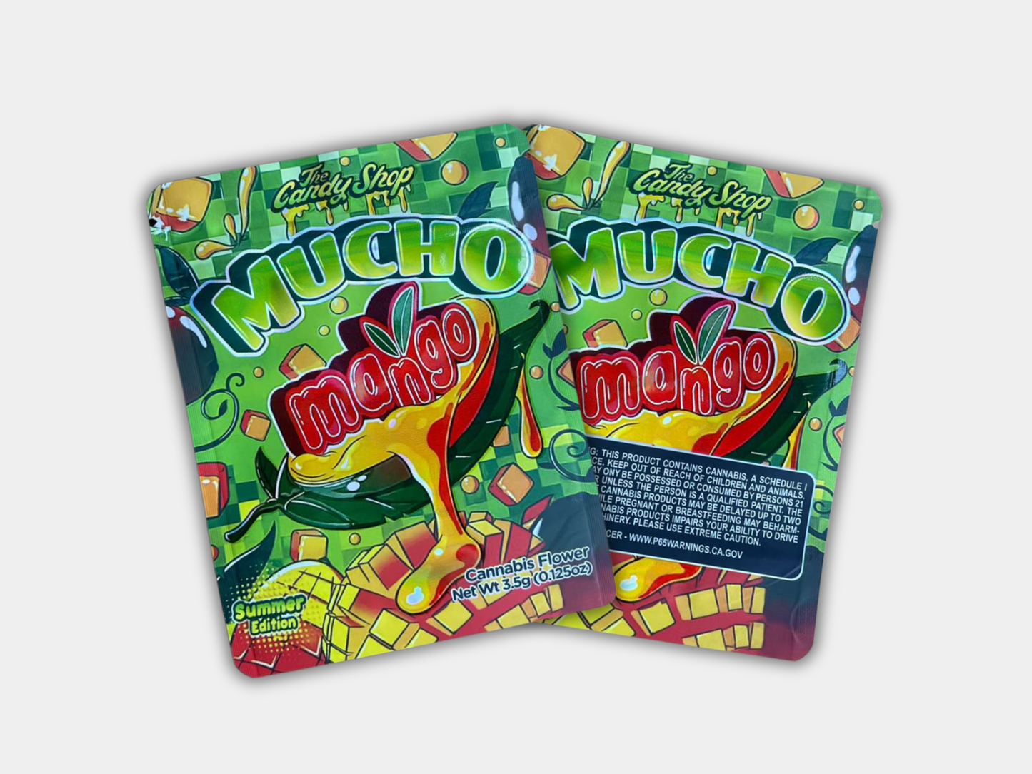 Mucho Mango 3.5g Mylar Bag