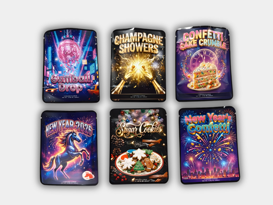 New Year’s Collection 3.5G Mylar Bags